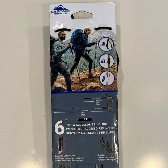 Cascade Mountain Tech Carbon Fiber Trekking Poles NWT - Picture 2 of 2